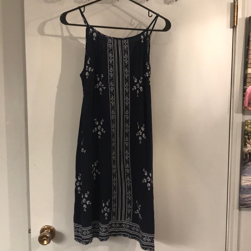 Maurices XS sun dress. Navy blue. Tie back.